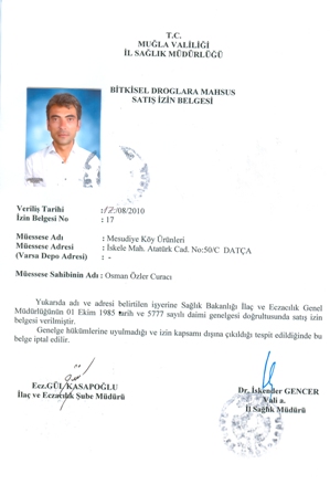 Satış İzin Belgesi